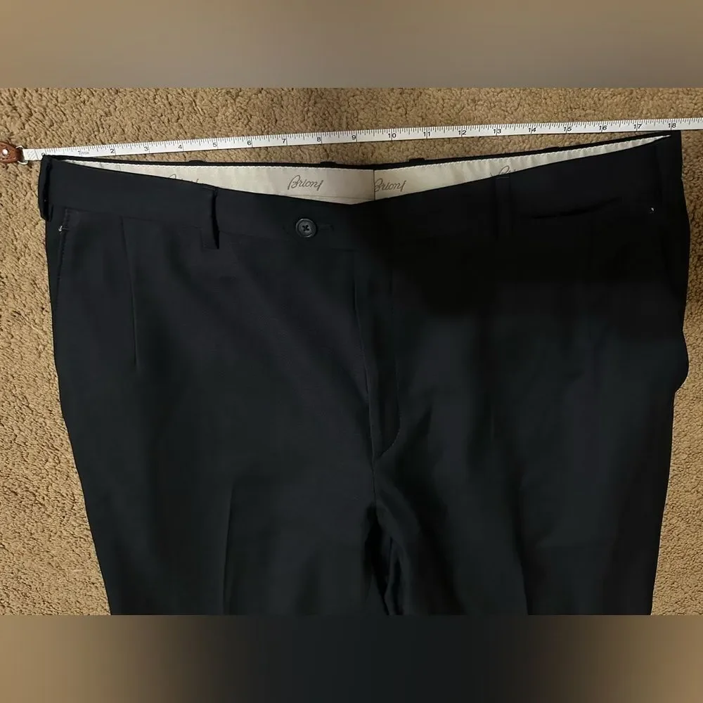 Brioni Blue Dress Pants Classic Straight-Leg